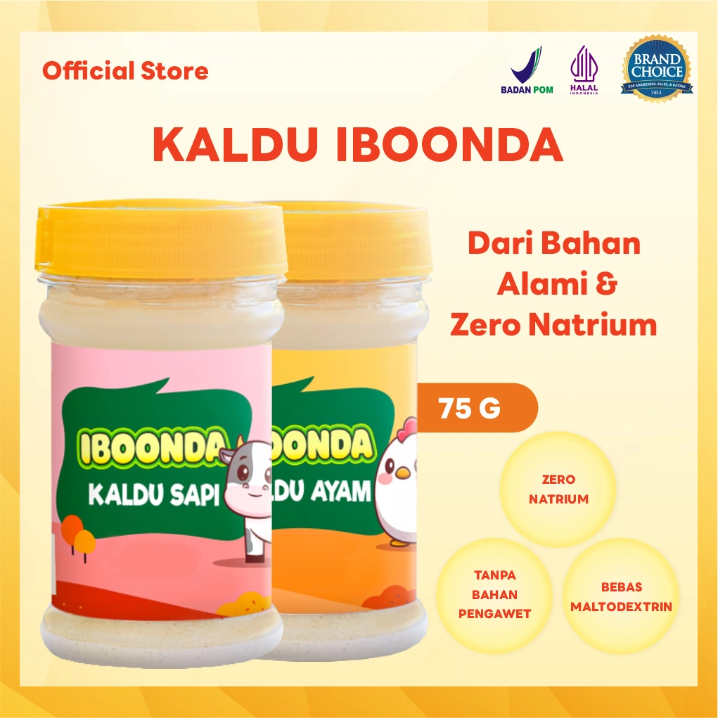 Bumbu Bunda Iboonda Kaldu Ayam / Kaldu Ceker Ayam / Kaldu Hati Ayam / Kaldu Jamur / Kaldu Sapi / Kaldu Teri MPASI 75 g – Kaldu Bubuk Zero Natrium | Kaldu MPASI Bayi | Tanpa MSG Tanpa Pengawet | Bahan Alami & Praktis