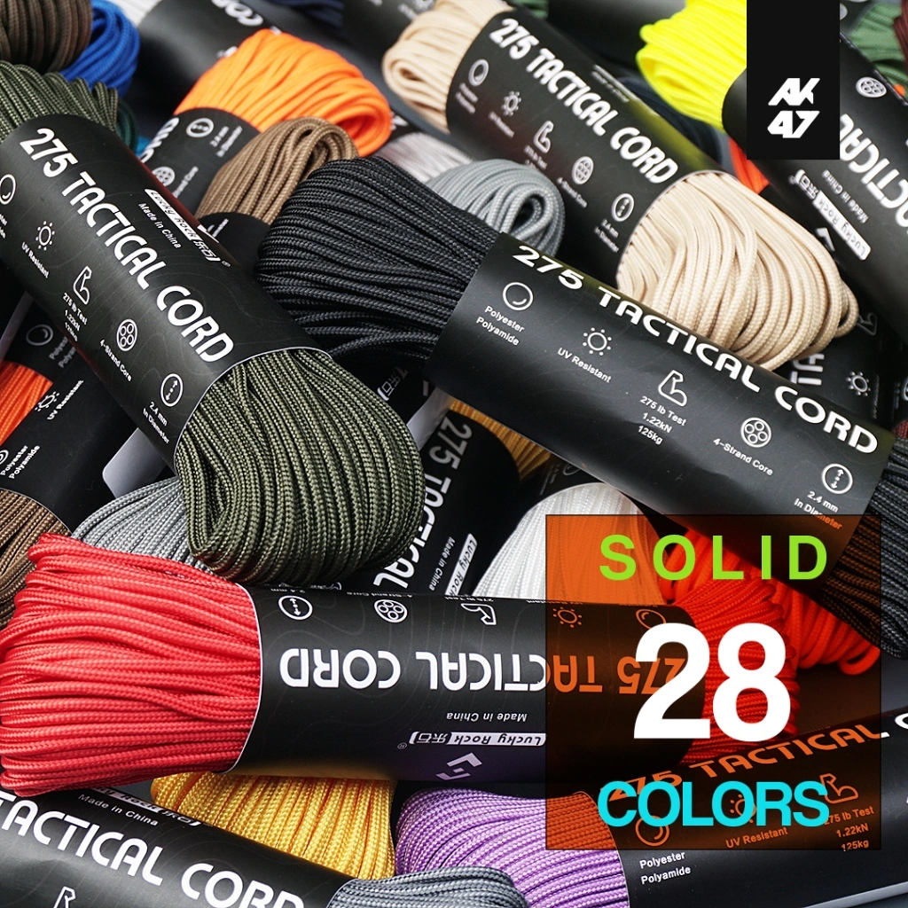 Tali Tactical Paracord 275 2mm Asli Premium Multicolor Kuat Tahan Cuaca Anti Putus Anti Pudar Outdoor Rope Tali Serbaguna Untuk Tenda Hammock Camping Hiking dan Kerajinan Gelang DIY Bukan Tali Prusik