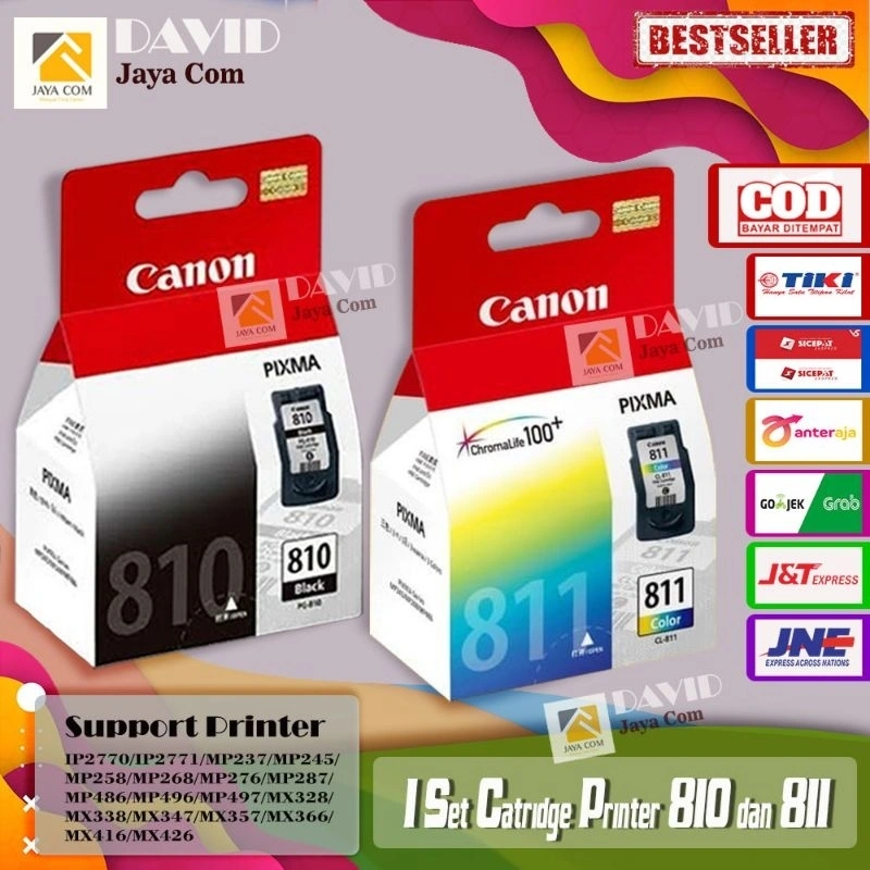 Catridge Printer Canon 810 & 811 for ip2770, ip2771, mp287, mp245