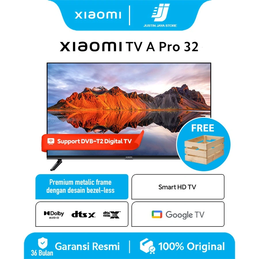 Xiaomi Mi TV A Pro 32 Inch Smart HD Google TV Garansi Resmi Xiaomi Indonesia