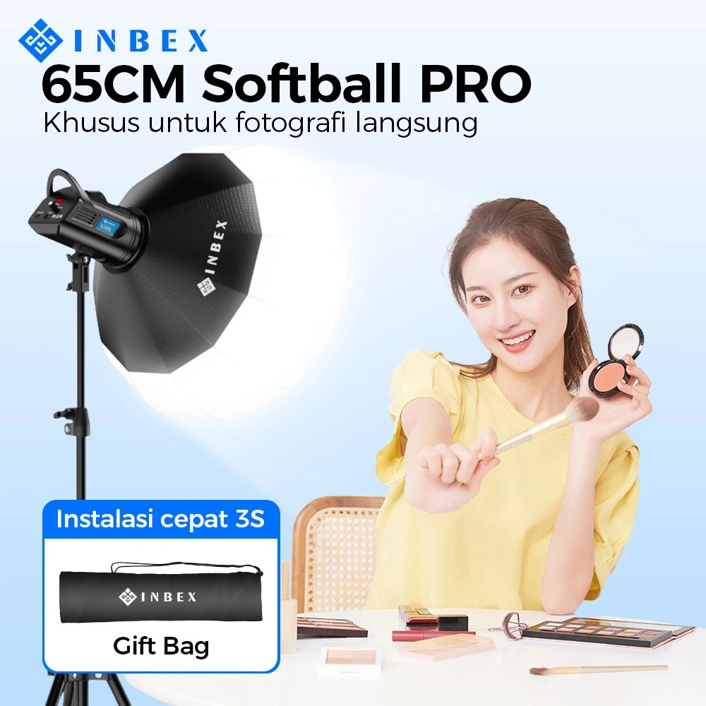 INBEX Softbox Logam Lighting Studio Photography Light Ball Soft box Kit 65CM