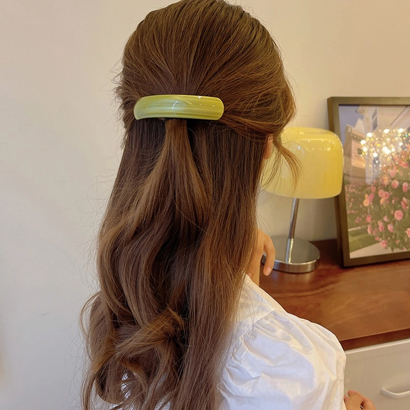 Jepit Rambut Otomatis Selulosa Asetat Acetate Hair Barrettes Vintage Spring Clip HSAO