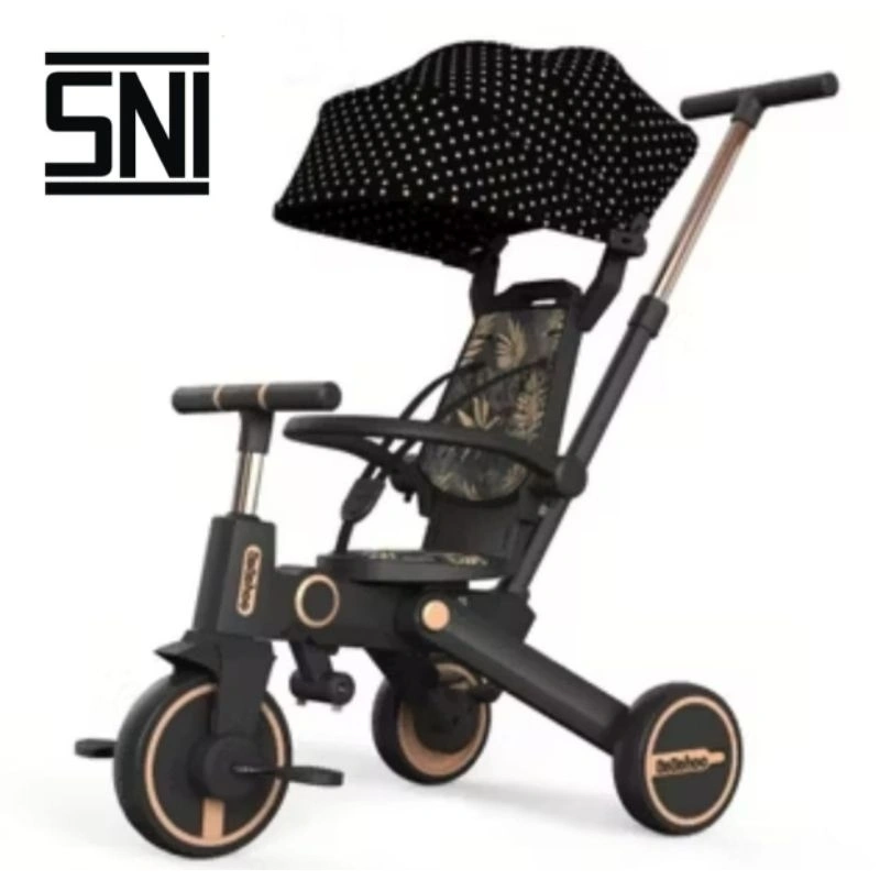 (Model Terbaru)Bebehoo Generasi2 7 in 1 Sepeda Roda Tiga  Lipat/Folding Trike Bayi sepeda anak