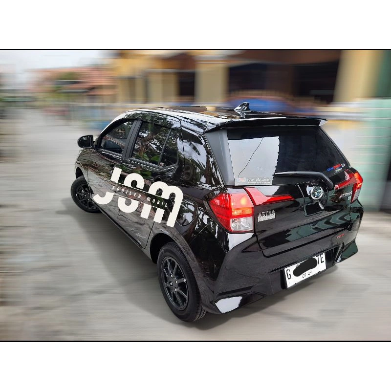 Spoiler New Ayla Agya 2023 2024 2025 dengan dan tanpa Lampu Bahan Plastik ABS Langsung Pasang (tanpa spoiler bawaan)