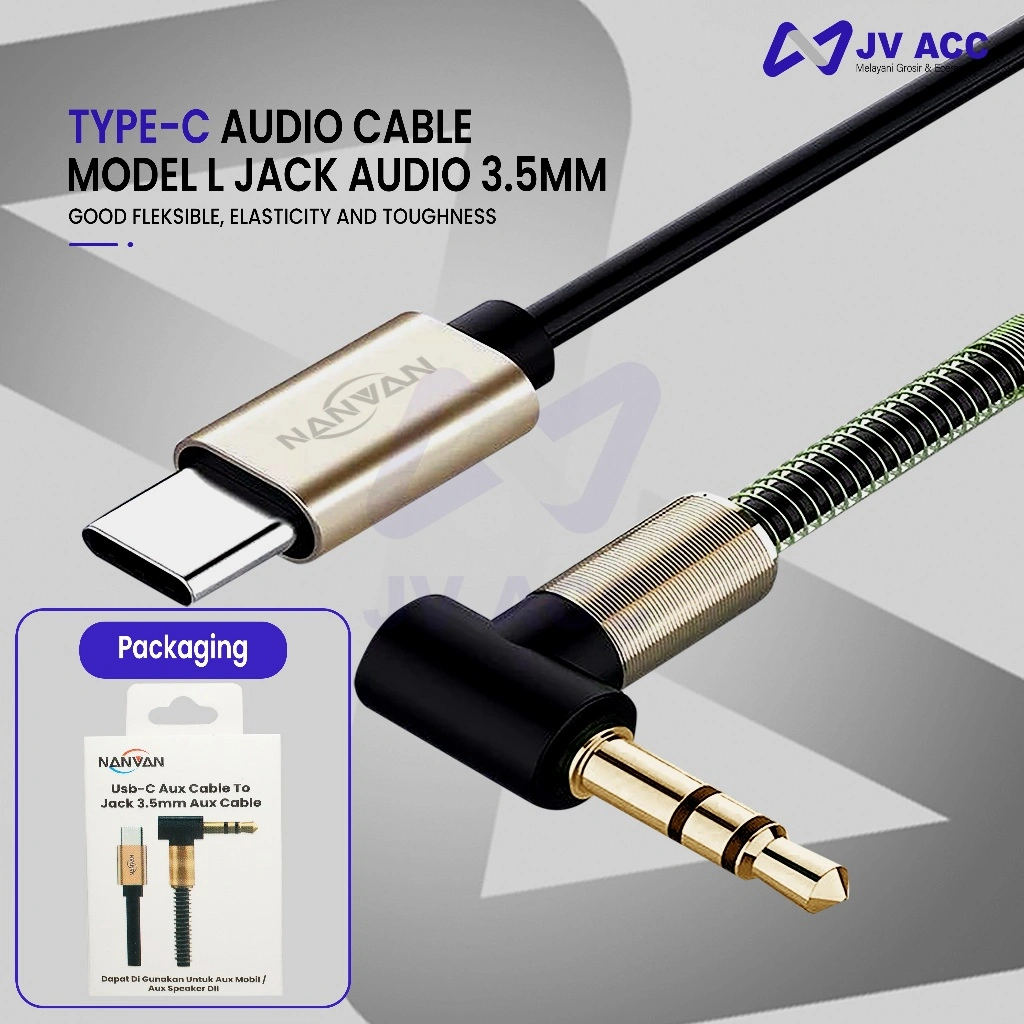 TYPE C NANVAN KABEL AUX PREMIUM TO SPEAKER CAR SPEAKER