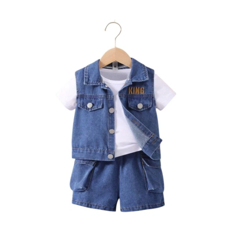 Setelan Anak Laki-Laki Model Set Kemeja Vest Jeans King J67 1 - 5 Tahun
