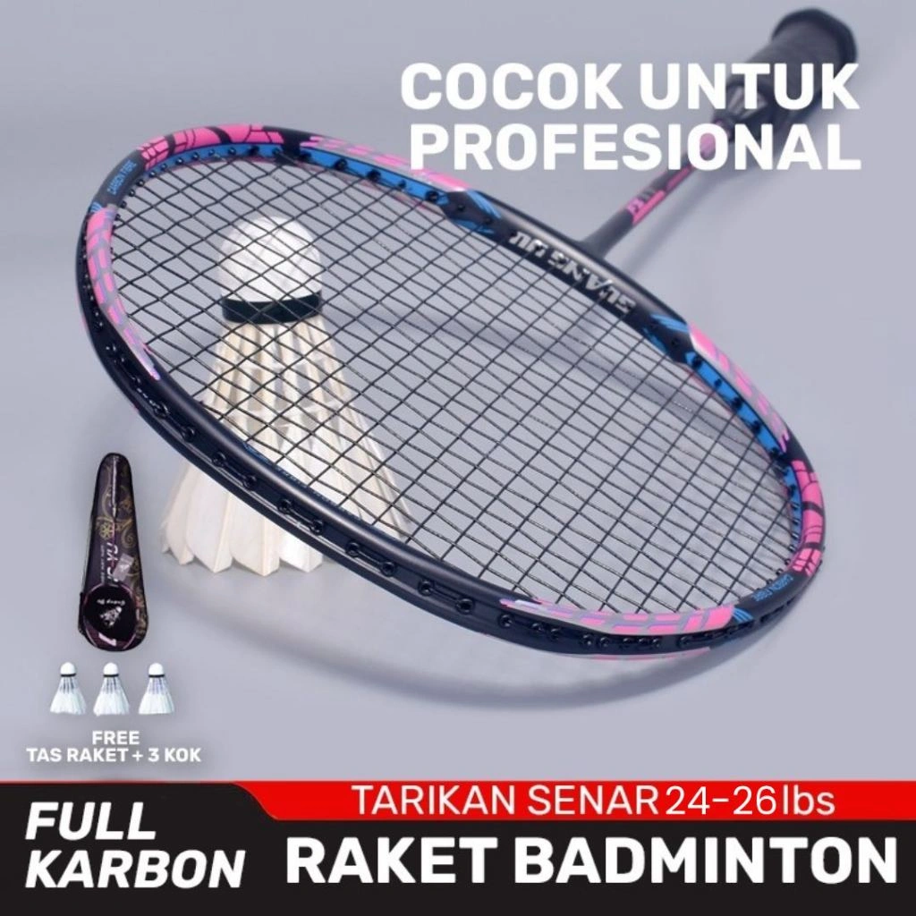 BBAK Raket Badminton Carbon Set Original Olahraga Tepok Bulu XTRA SHUTTLECOCK