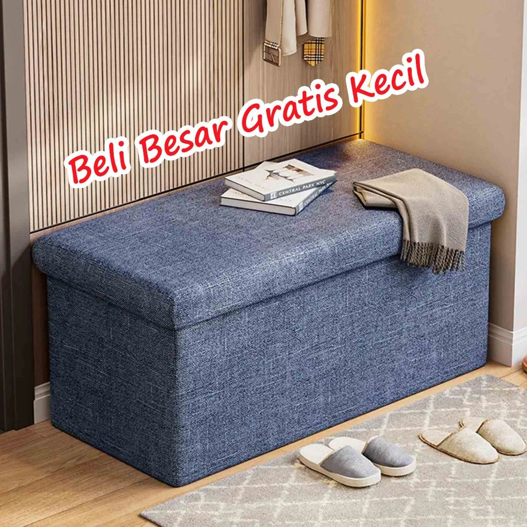 Kursi Box Bangku Lipat Box penyimpananStorage Box Sofa Tempat Penyimpanan Barang Serbaguna Kursi Stool Storage Box