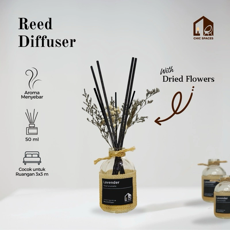 Chic Spaces - Reed Diffuser Aromaterapi Pengharum Dekorasi Ruangan 50 mL