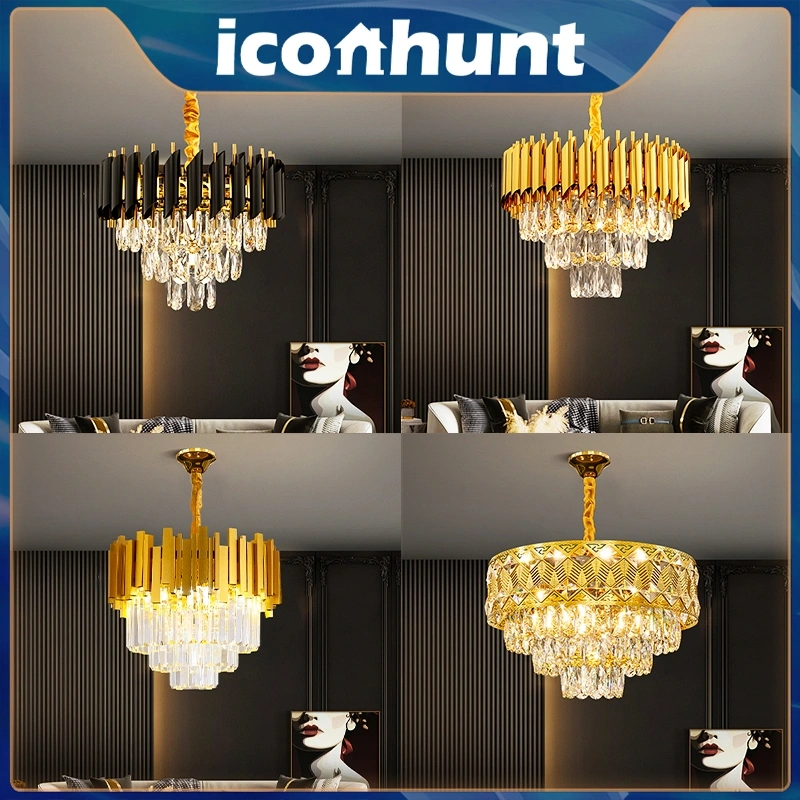 Garansi&40cm Lampu Gantung 40cm Kristal Chandelier Gaya Nordik Minimalis Modern Lampu Meja Makan Ruang Tamu Kamar Tidur Hotel Vila Pernikahan Wedding Lampu Hias Gantung zyp
