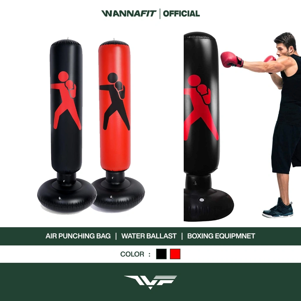 WANNAFIT Samsak Tinju Model Tiup 160cm | Inflatable Punching Bag | Alat Latihan Olahraga Tinju