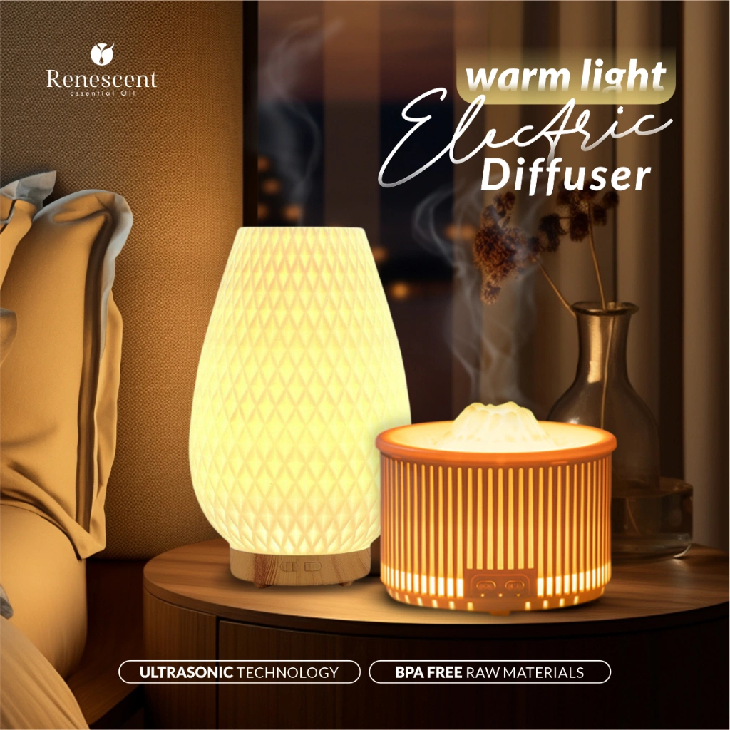 Renescent Hive & Lava Diffuser 500ml Warm Light Pengharum Ruangan Aromaterapi