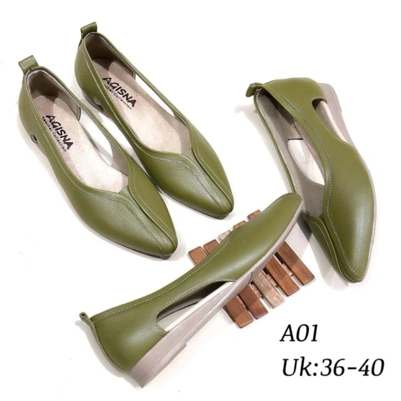 sepatu flat wanita kulit sapi asli sukaregang garut sepatu kasual warna cantik viral murah berkualitas