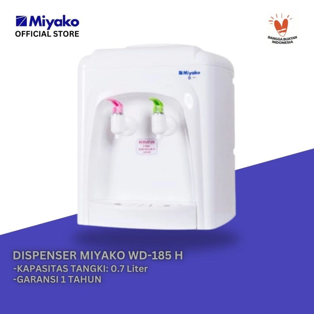 Dispenser Miyako WD185H - Dispenser Meja Hot & Normal - White