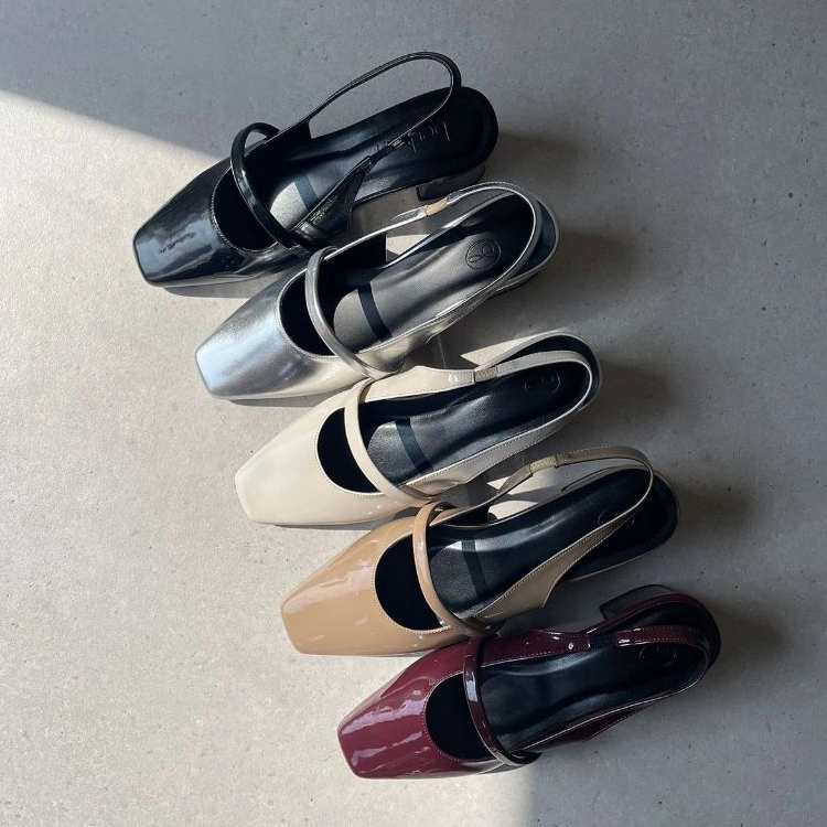 Berlynn Heize Heels - Sepatu hak tinggi wanita 5cm mary jane sling back block heels