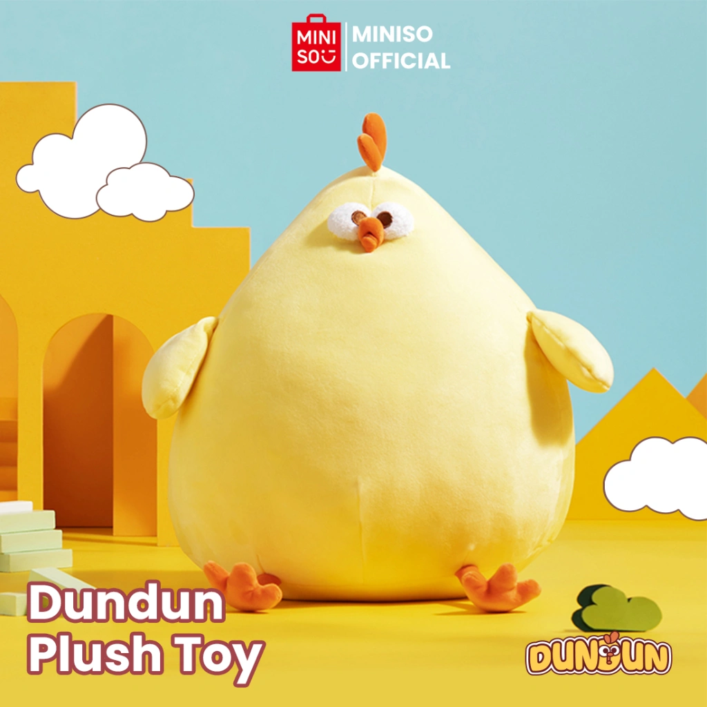 MINISO TOY - Boneka Ayam Seri Dundun Lembut Tidur Mainan Mewah Boneka Binatang 35cm Hadiah Anak Hadiah Ulang Tahun Kado anak Kado untuk cewek Hadiah untuk cowok Kado Natal