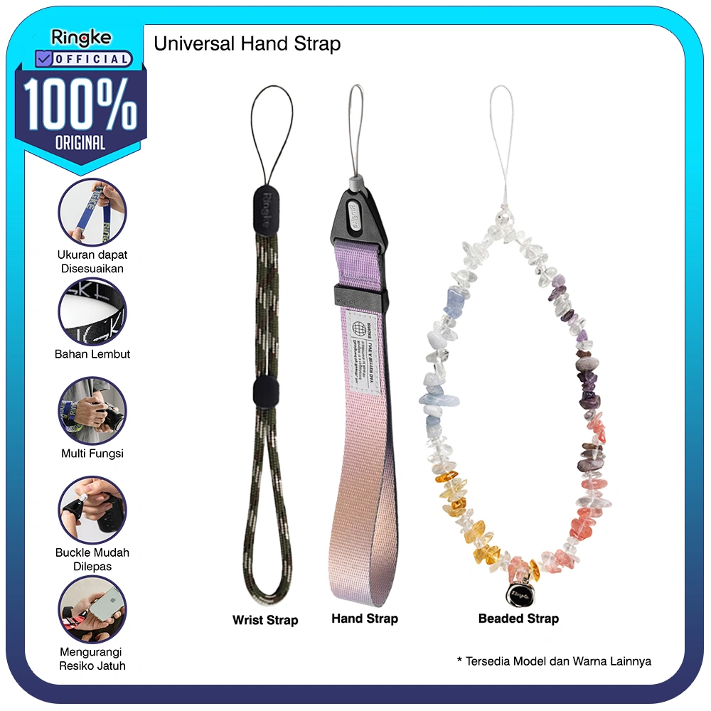 Ringke Paracord Lanyard Wrist Hand Strap Tali Gantungan HP USB Camera