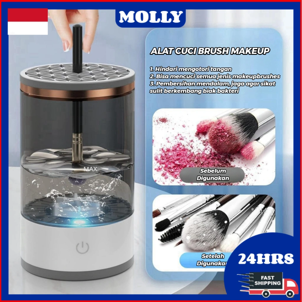 Alat Cuci Brush Makeup USB Pembersih Kuas Rias Listrik Makeup Brush Cleaner Elektrik Multifungsi Pembersihan Higienis