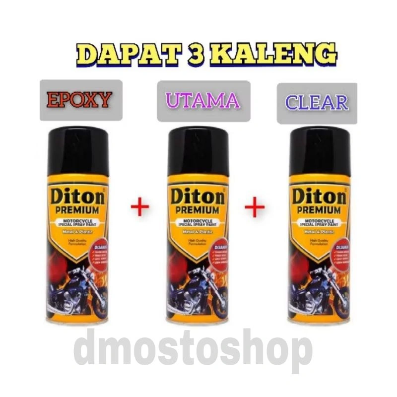 1. LINK 3 KALENG (1paket 3kaleng)  cat semprot pilok pilox diton premium paketan pearl white h9188 sporty brown matt y913 hunter green matt hijau doff brilliant red y9138 stylist blue matt paketan paketan black white 400cc