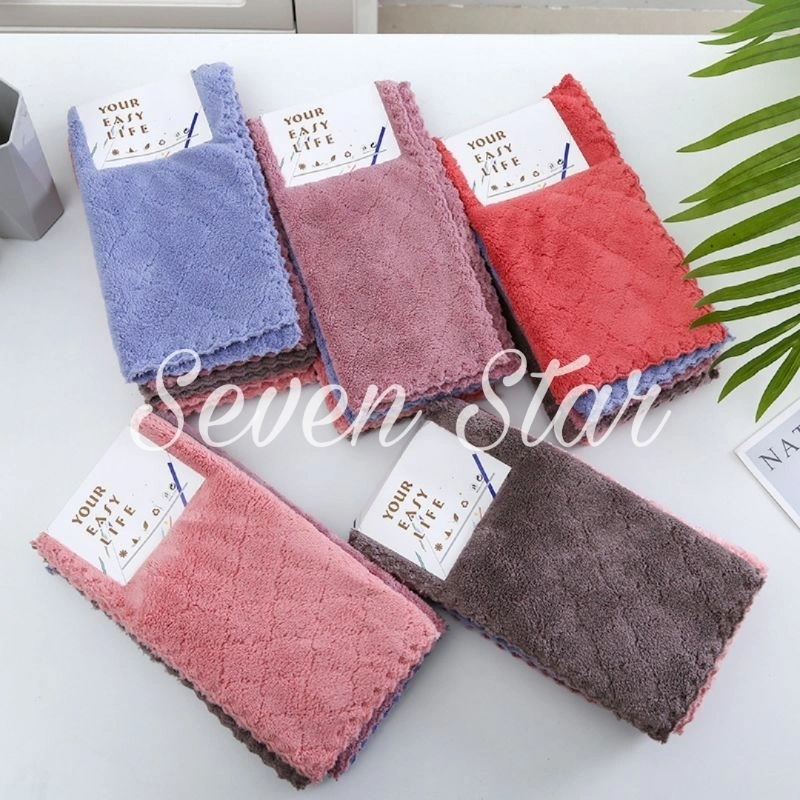 Kain Lap 6 Pcs SOGO Meja Piring Dapur Anti Minyak  30x30 SerapAir Cleaning Lap Kain Wastafel