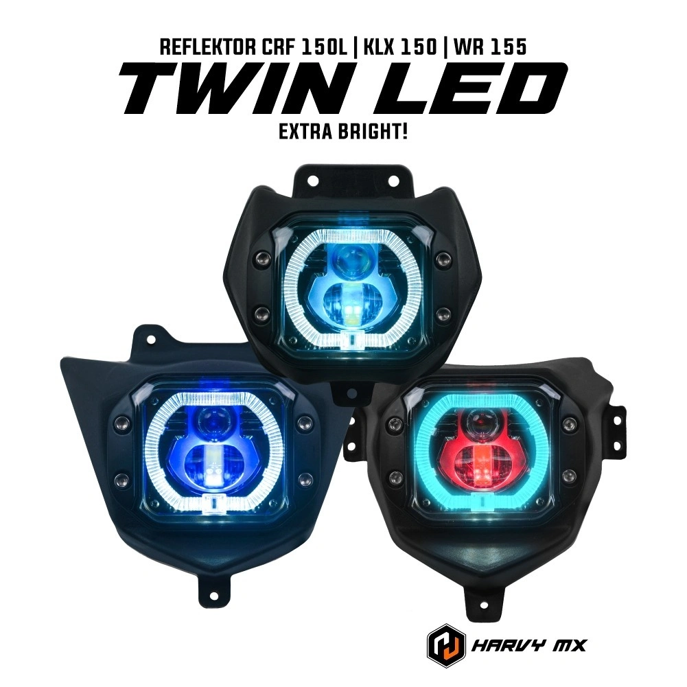 HARVYMX Reflektor Twin Led CRF 150L KLX Bigfoot Dtracker New WR 155