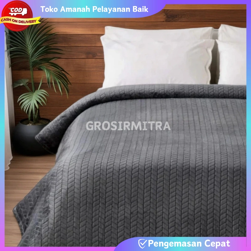 Selimut Dewasa Selimut Anak Unisex Bahan Bulu Halus Lembut Nyaman Selimut Hotel Couple Ukuran 180X200CM JUMBO Perlengkapan Kamar Tidur Aestetic Terlaris Termurah Selimut Embos Zigzag
