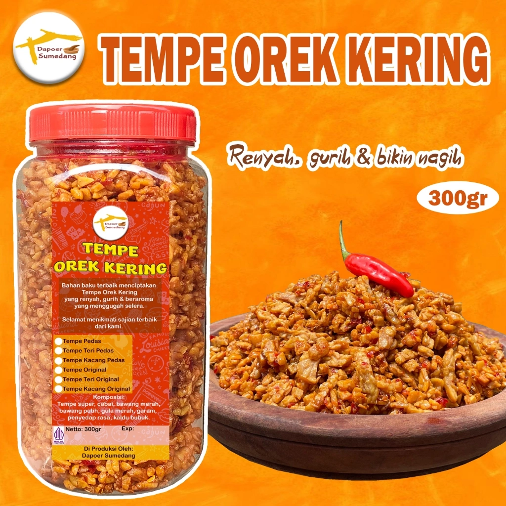 KERING TEMPE PEDAS MANIS/TEMPE OREK TERI KACANG/OREK TEMPE PEDAS BALADO