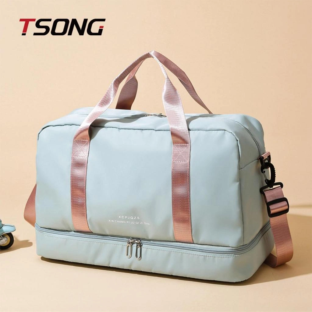 TSONG Tas perjalanan wanita tas koper tangan berkapasitas besar tas penyimpanan perjalanan singkat tas portabel tas kebugaran yoga warna berbagai mode semua pertandingan 901