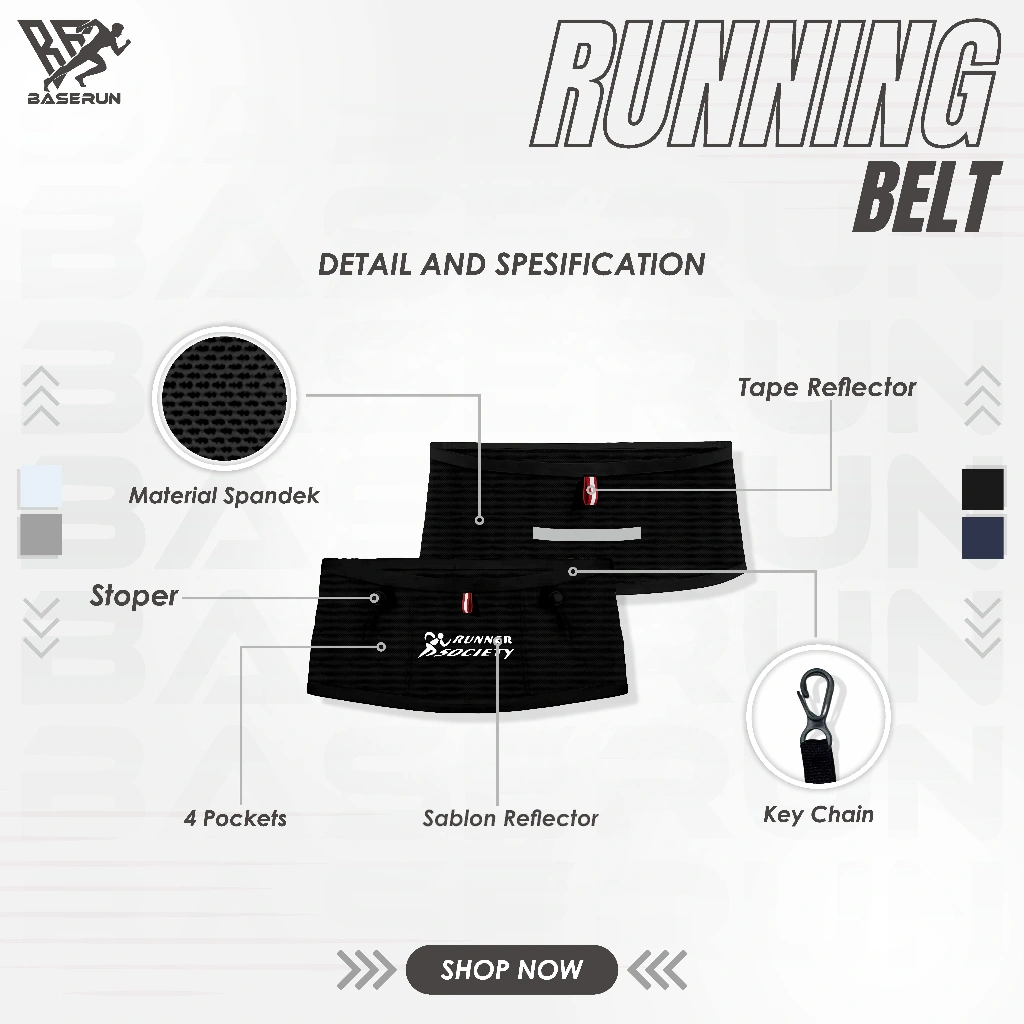 Running Belt Run Mount Sabuk lari/Tas Pinggang/Tas lari Hitam/Tas Multifungsi/Tas Modis Olahraga