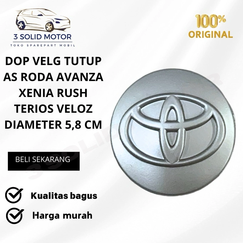 DOP VELG TUTUP AS RODA AVANZA XENIA RUSH TERIOS VELOZ DIAMETER 5.8
