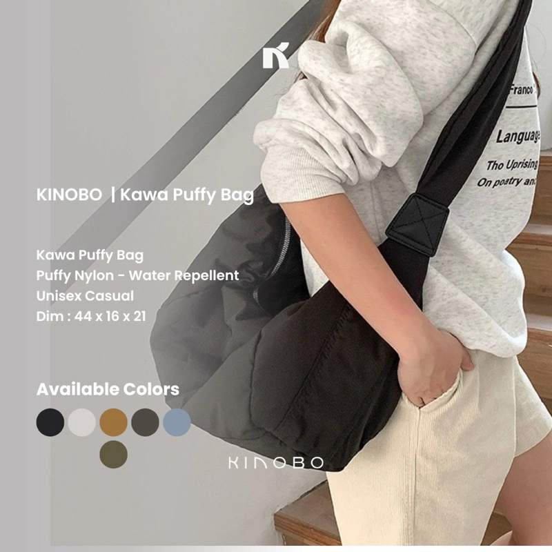 KINOBO | Kawa Puffy Sling Bag - Tas Selempang Wanita Pria Unisex