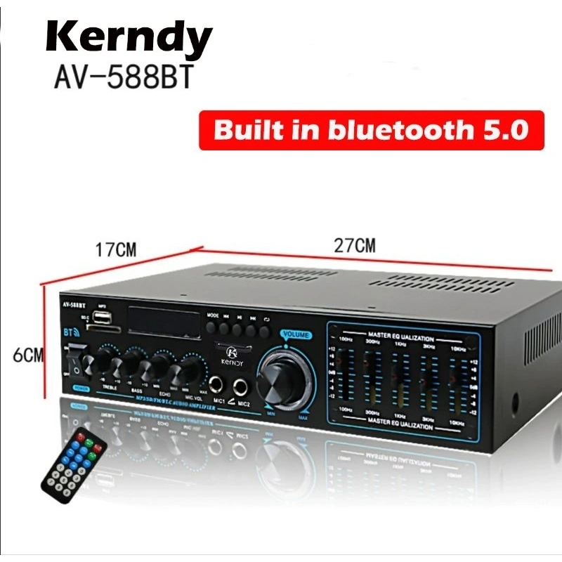 Bluetooth EQ Audio Amplifier av588bt Karaok Home Theater 1000W kerndy amplifier AV-588BT