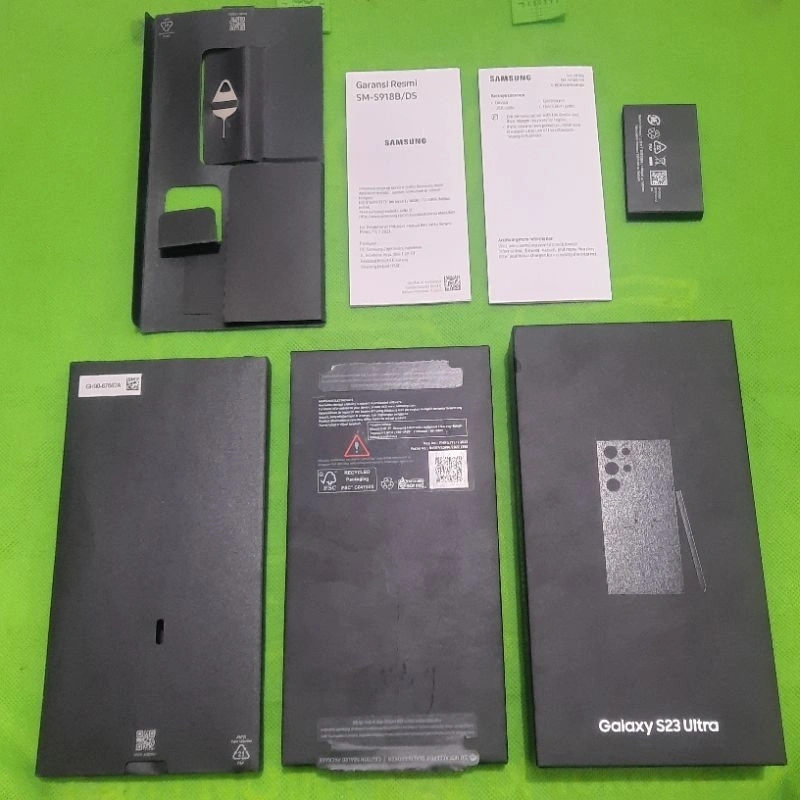 dus box samsung galaxy s23 ultra original 100% copotan sein lengkap manual book