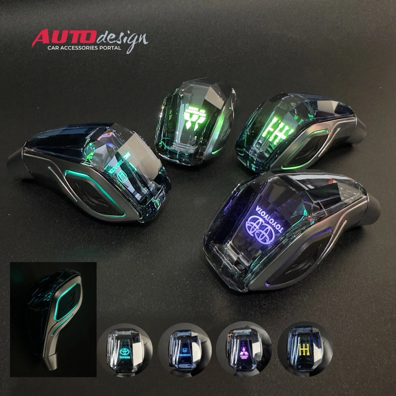 Shift Knob Mobil Kristal LED RGB 3 Sisi Tuas Persneling Mobil Premium Universal