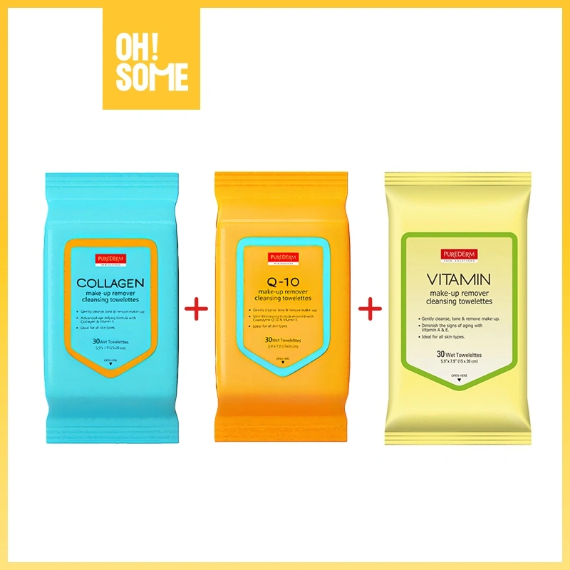 [PACKAGE]OHSOME—Purederm make-up remover cleansing towelettes