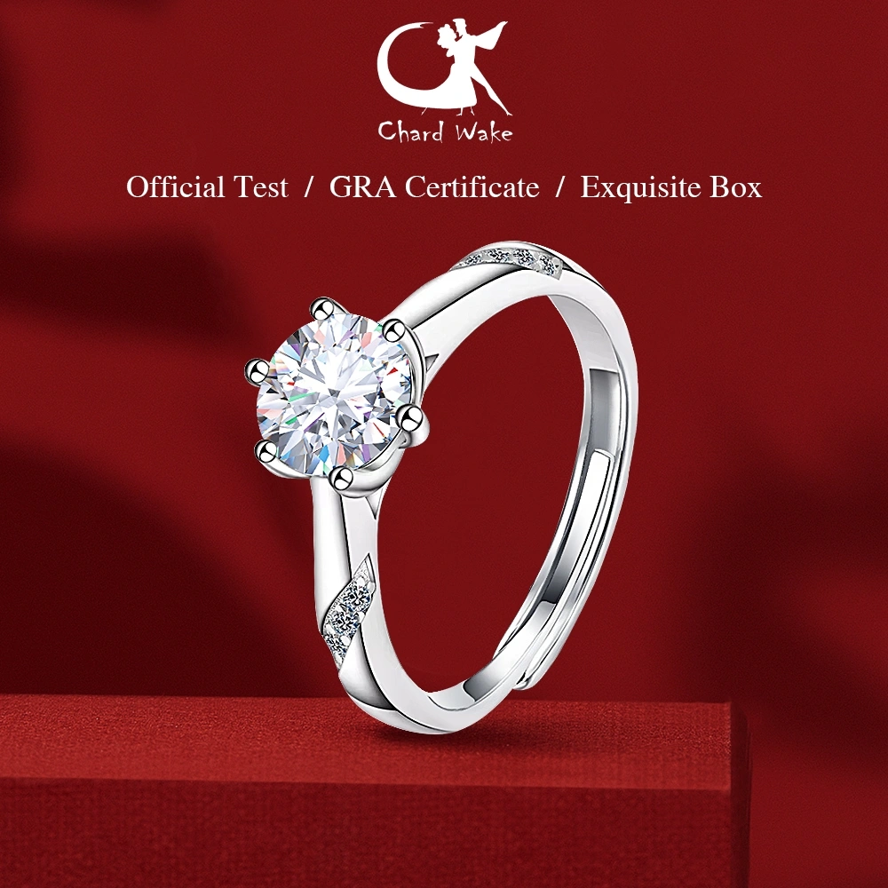 Chard Wake Cincin Wanita Original Korea Sertifikat GRA Adjustable Tunangan Perhiasan Cincin Cewek