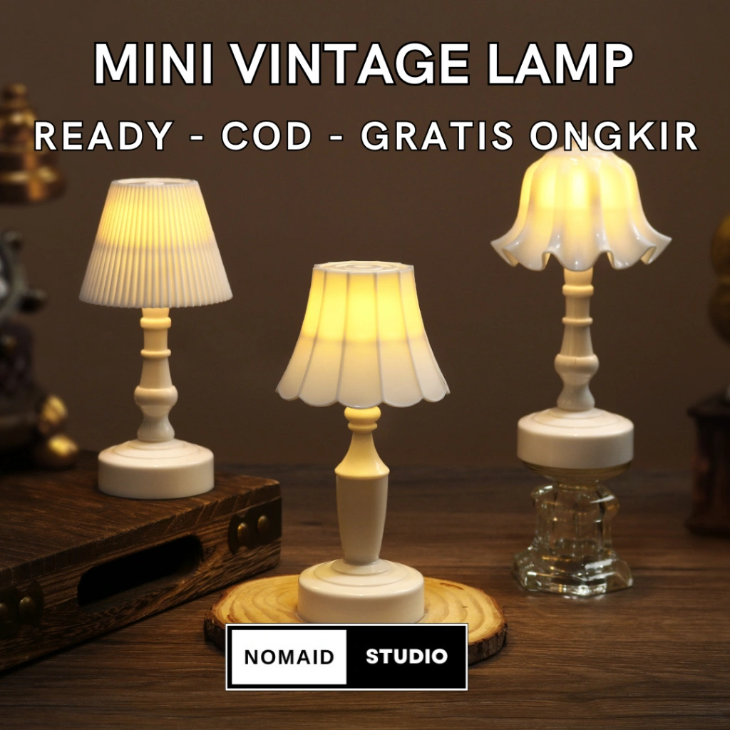 Nomaid.id - Lampu MINI Retro Vintage Ala Eropa Cocok sebagai Lampu Tidur dan Lampu Hias - Wireless [SUDAH TERMASUK BATERAI]
