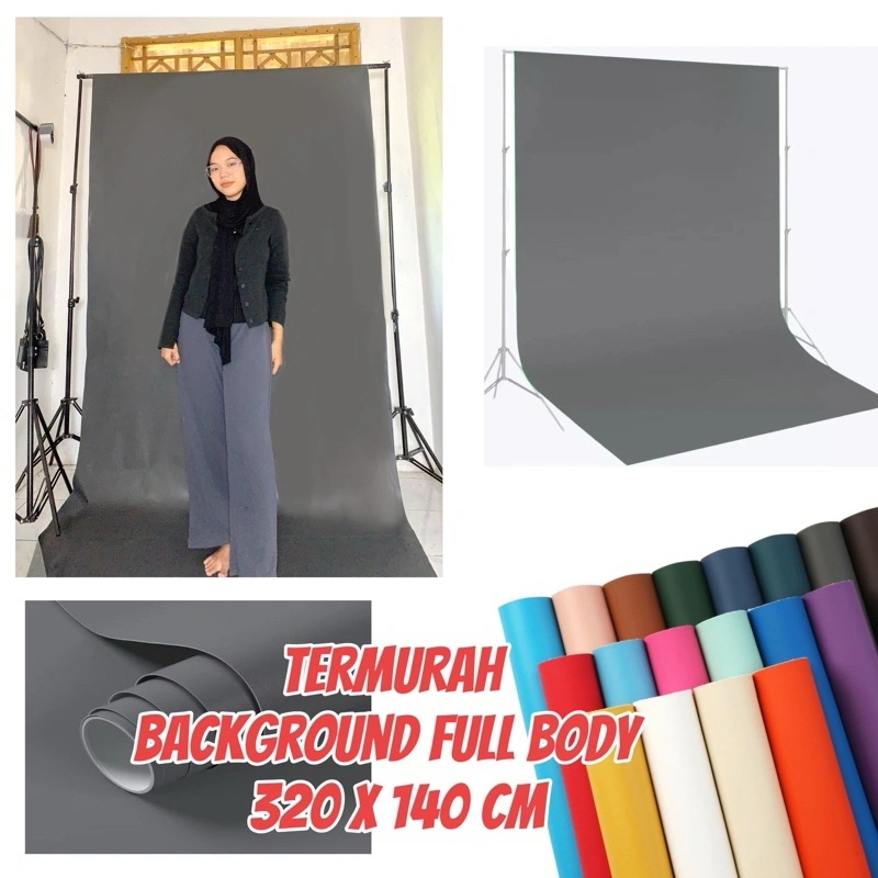 BACKGROUND KONTEN Premium Kulit sintetis cm Full body - Backdrop foto studio - anti air murah