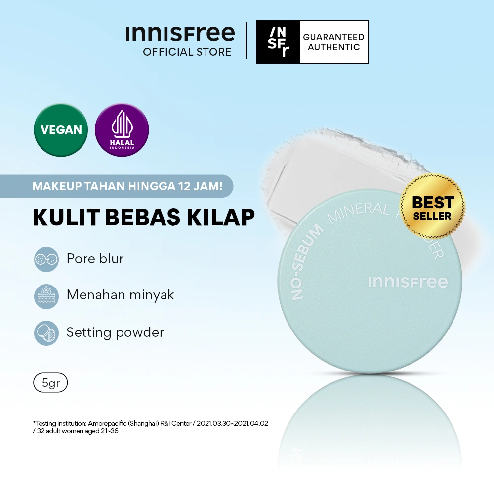 Innisfree No Sebum Mineral Powder 5g - Bedak Tabur Penahan Minyak