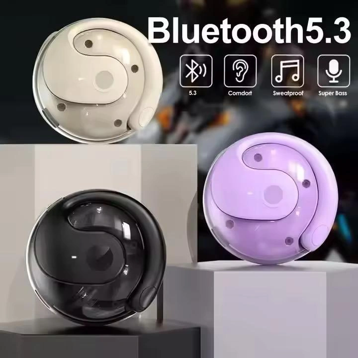 Galaxy Bone Conduction T2 OWS Ear Clip Bluetooth Headset Earphone Headphone Sport Wireless Earbuds /  T2 TWS Headset Bluetooth Gaming OWS Earphone With Microphone Bass Headphone Wireless Earbuds