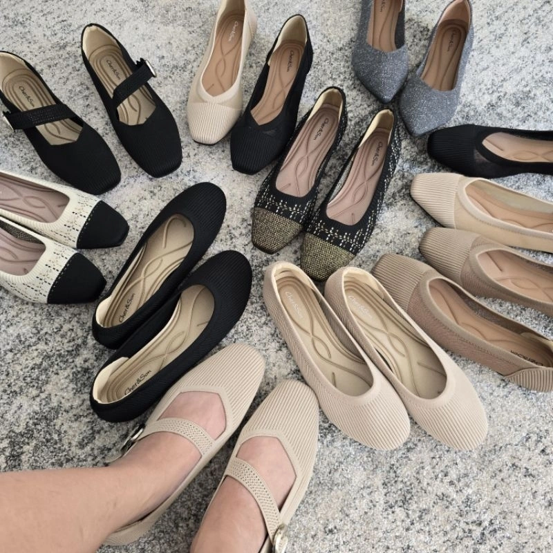 Cher&Son KNITTED SHOES #3 Flat Empuk | Sepatu Heel wanita | Sepatu Empuk | Sepatu Flat Wanita | Sepatu Kerja | Sepatu Kantor | Sepatu Tertutup | Heel Empuk | Heel Wanita | Sepatu Hak