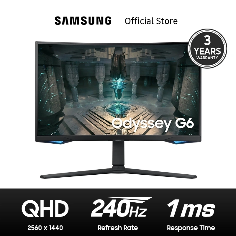SAMSUNG Smart Gaming Monitor 27” Odyssey G6 G65B QHD 240Hz - LS27BG652EEXXD