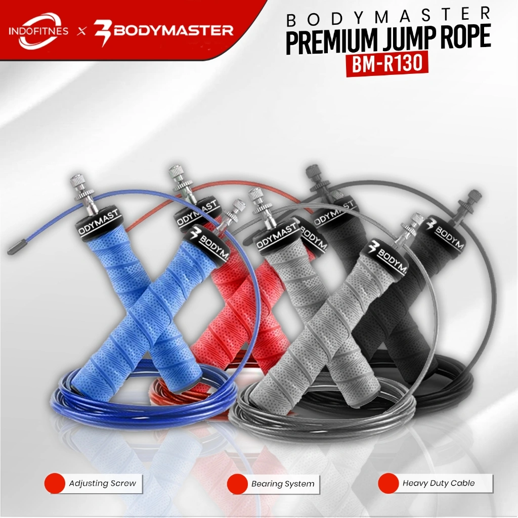BODYMASTER Premium Jump Rope BM-R130 4mm Bearing Tali Skiping Speed Skipping
