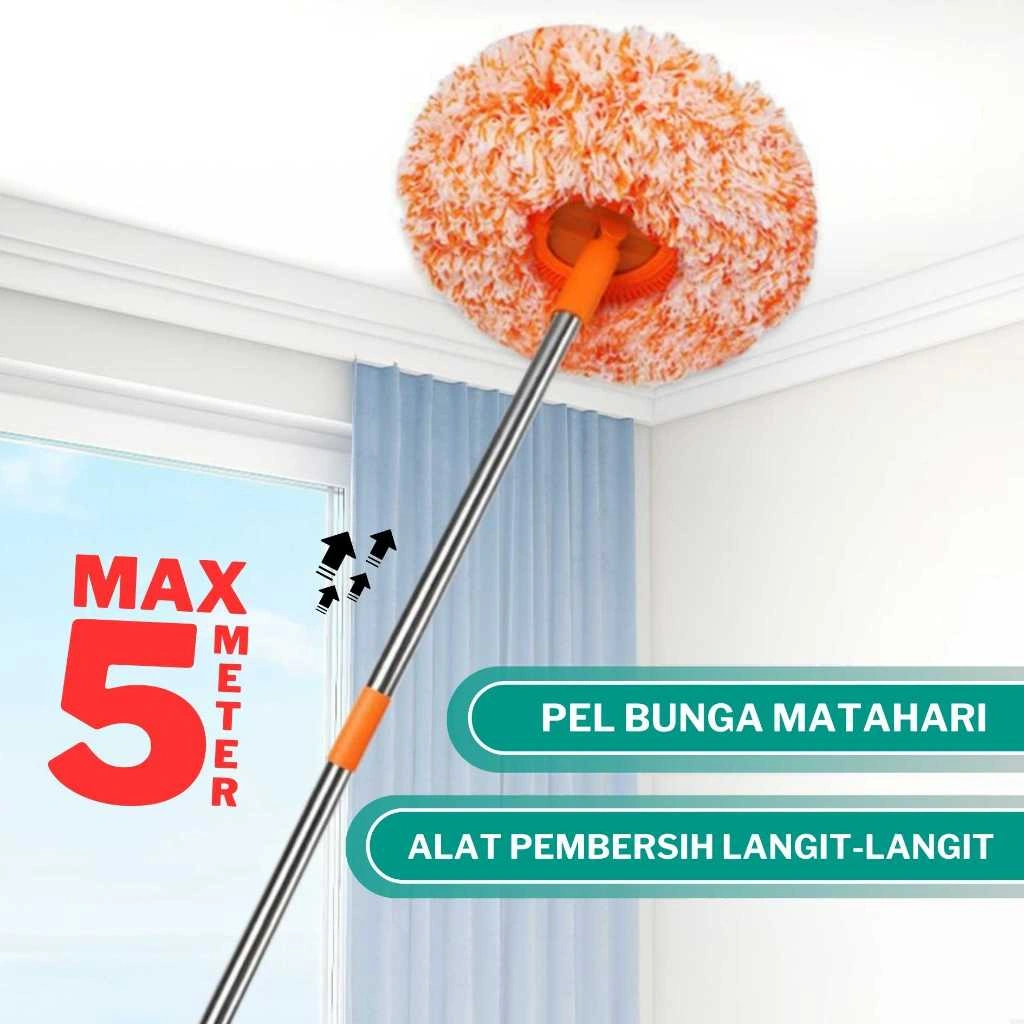 1 Set Alat Sapu Plafon Dapat Membersihkan rak sepatu Pel Dinding dan plafon Multi Fungsi pel 1.4M-5M