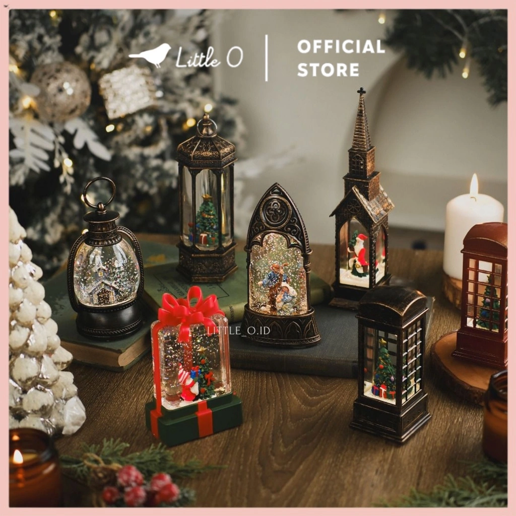 LITTLE O - LAMPU KECIL HIASAN NATAL KADO LENTERA SNOW GLOBE DEKORASI NATAL KADO NATAL MURAH CHRISTMAS GIFT DEKORASI NATAL KADO NATAL MURAH