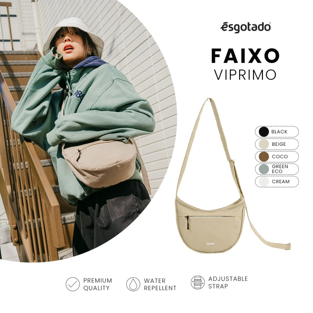 Esgotado Tas Selempang Wanita Pria Kanvas - Faixo Viprimo - Sling Bag Water Repellent