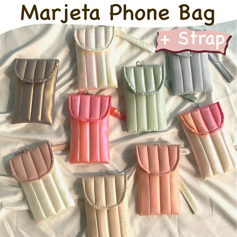 MARJETA Phone Bag | Pouch HP Android IPhone | Tas HP Puffy metalic| Phone Bag Puffy metalic