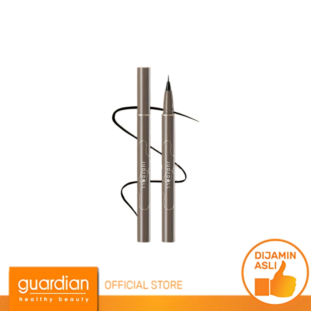 Judydoll Slim Gel Eyeliner - Eyeliner Tipis dan Kokoh, Hasil Smooth Clean dan Precise, Tahan Lama, Waterproof dan Smudgeproof 0.06Gr