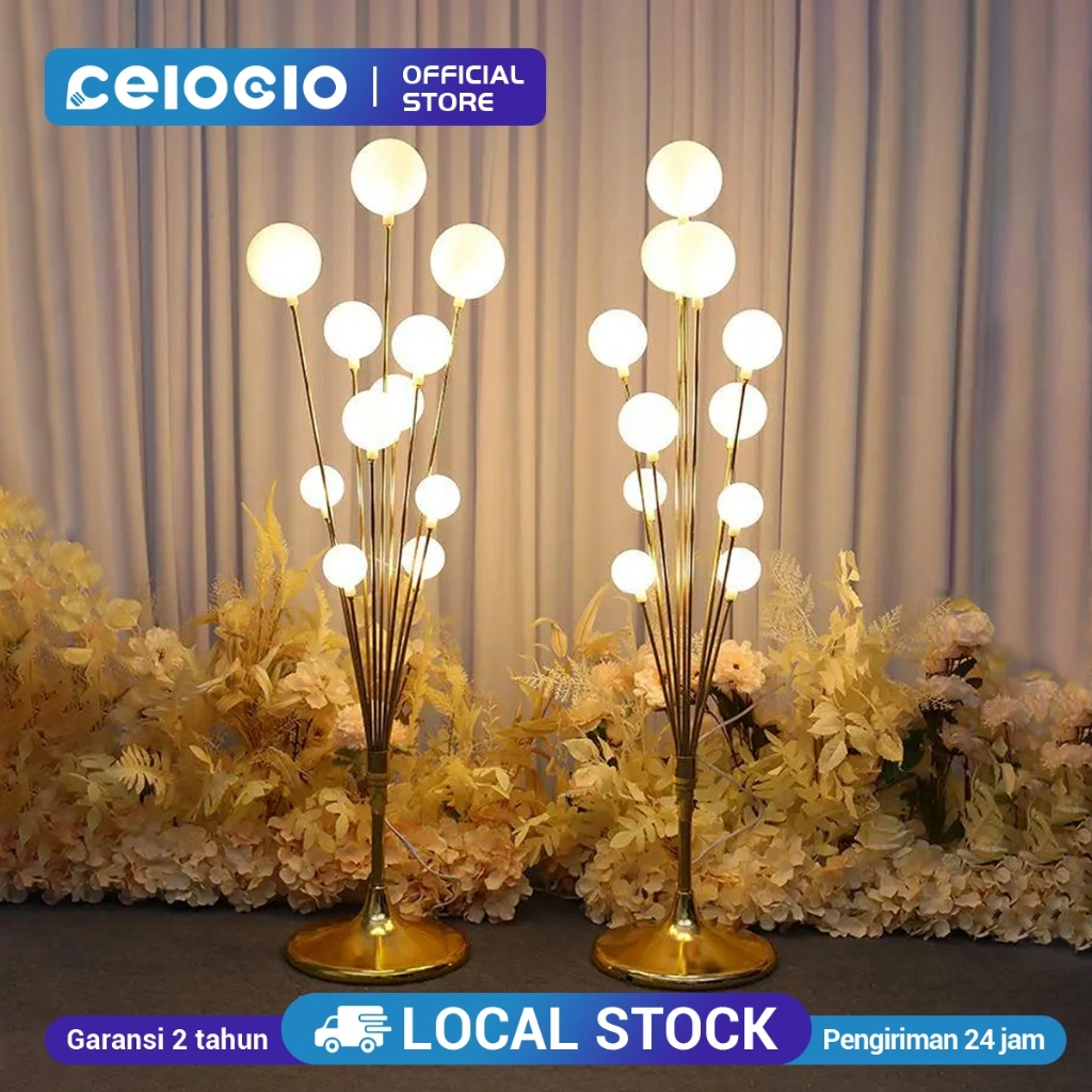 CELOGLO Lampu Berdiri Lampu Pernikahan Pohon Apel Standing Lampu Hias Mewah Pelaminan Lampu Wedding Led Dan Home Dekor