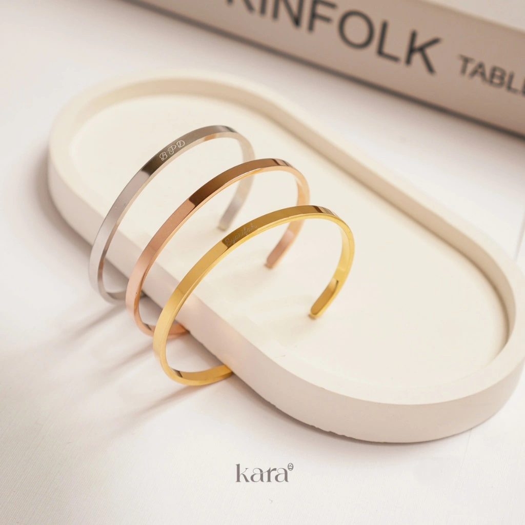 KARA - Classic Bangle Custom Nama | Engravable Bangle
